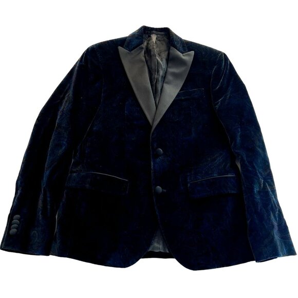 Sand Copenhagen Velvet Red Carpet Star Dandy ST Formal Blazer in Blue Paisley - Picture 3 of 8